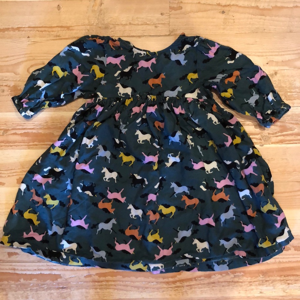 Hanna Andersson Flannel Dress, Horse print